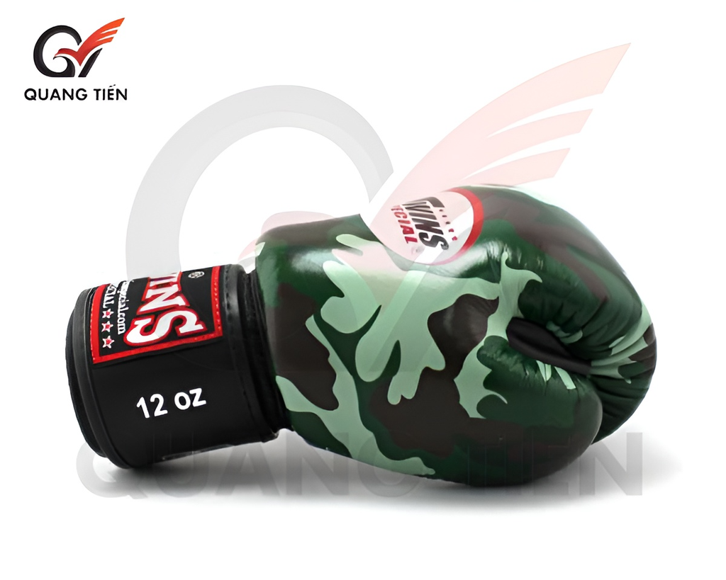Găng Tay Boxing Twins  – camo xanh lá