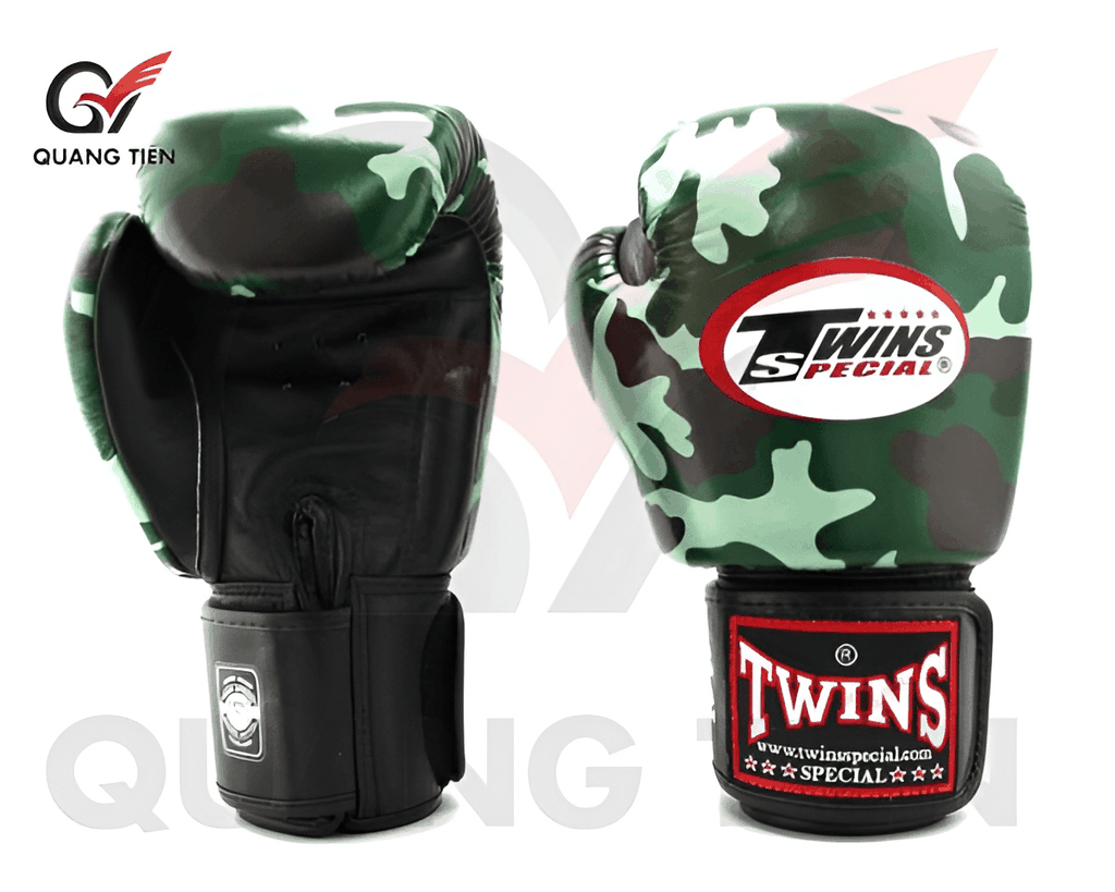 Găng Tay Boxing Twins  – camo xanh lá