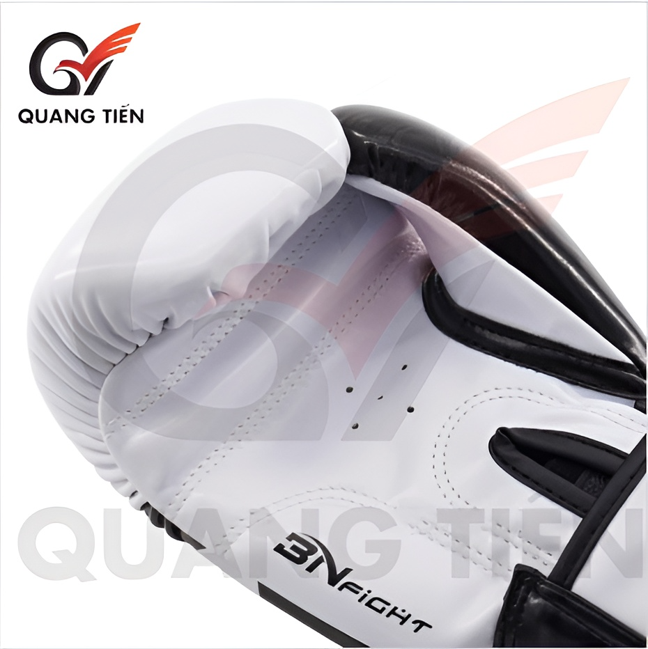 Găng Tay Boxing,tán thủ cao cấp BN  ( Trắng Đen )