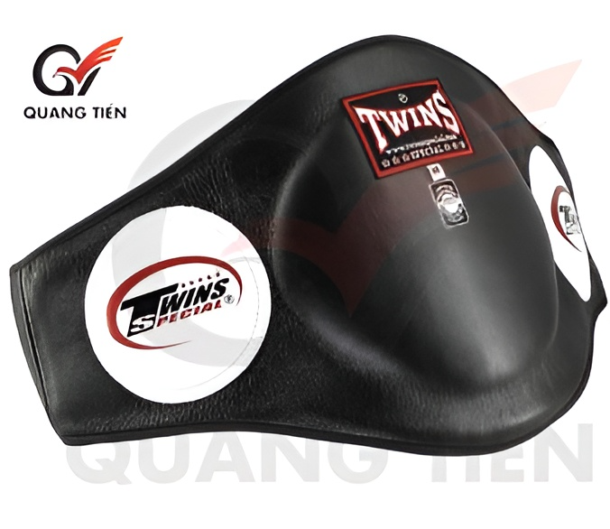 Đai bụng Twins Special Muay Thai Leather Belly Pad BEPL2 cao cấp chính hãng - Màu đen