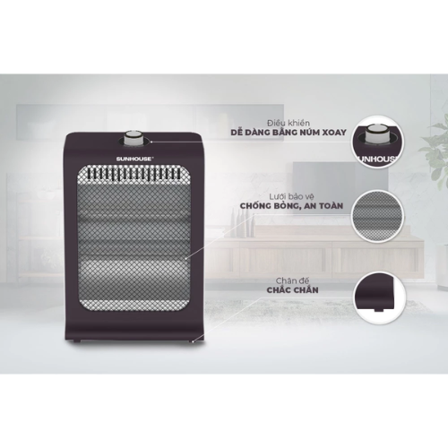 Sưởi điện hồng ngoại 2 bóng Sunhouse SHD7023