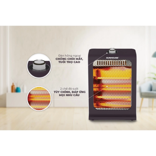 Sưởi điện hồng ngoại 2 bóng Sunhouse SHD7023