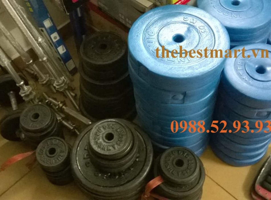 Tạ bánh đĩa nhựa giá rẻ nhất, bền đẹp nhất