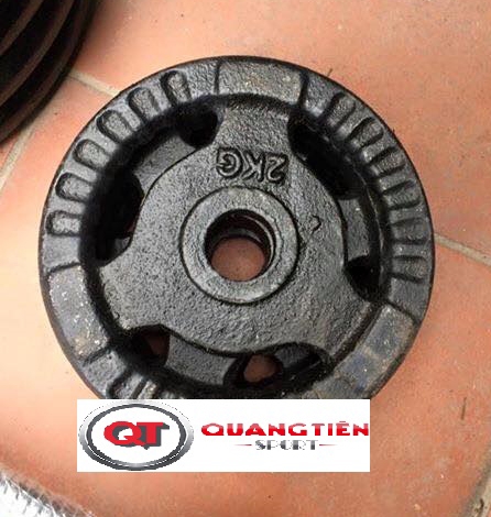 Tạ bánh đĩa gang chong chóng 2kg 3 cánh giá rẻ QT05