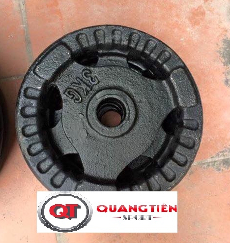 Tạ bánh đĩa gang chong chóng 2kg 3 cánh giá rẻ QT05