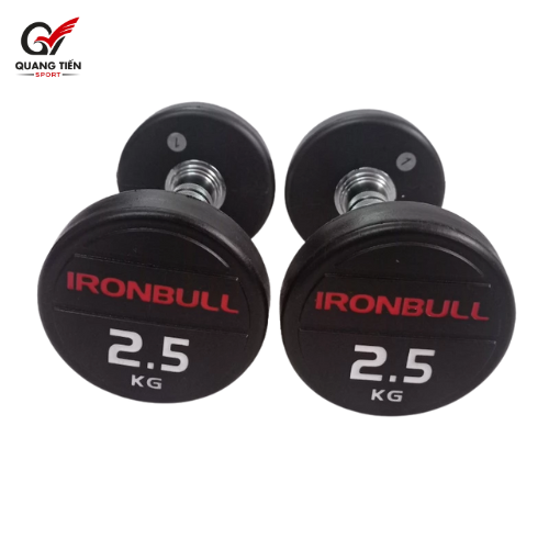 Tạ tay thép bọc cao su IronBull IR04 nhập khẩu 2,5kg ( giá 1 quả )
