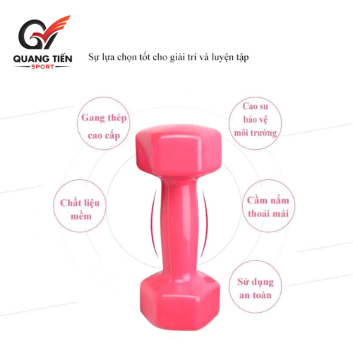 Tạ Tập Gym Tại Nhà KingBox,Tạ Tay Chất Liệu Gang Bọc Cao Su Chống Xước Vỡ Sàn Cân Nặng 1kg (giá 1 quả)