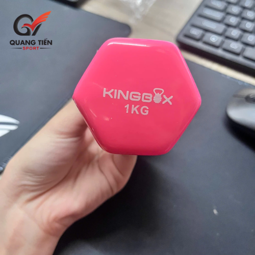 Tạ Tập Gym Tại Nhà KingBox,Tạ Tay Chất Liệu Gang Bọc Cao Su Chống Xước Vỡ Sàn Cân Nặng 1kg (giá 1 quả)