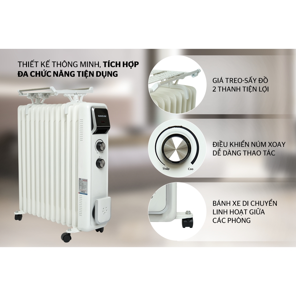 Máy sưởi dầu 13 lá Sunhouse SHD7084