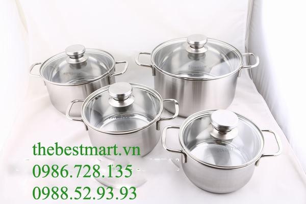 Bộ Nồi Inox 3 đáy Fivestar 4 Maylay New QT54
