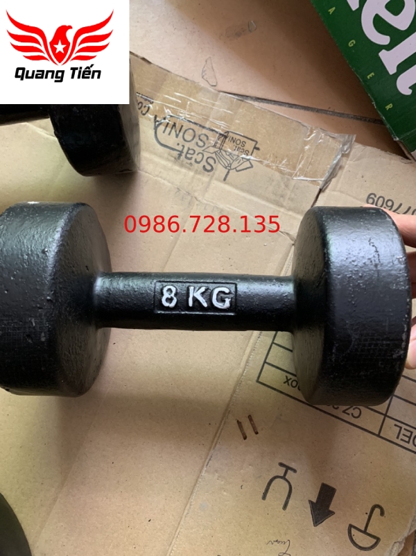 Tạ tay gang đúc liền khối 8 kg loại đẹp 2021 (giá 1 chiếc)
