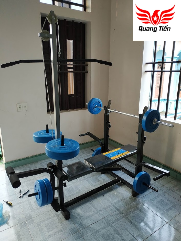 Ghế tập tạ đa năng Xuki đen có kéo xô 2021