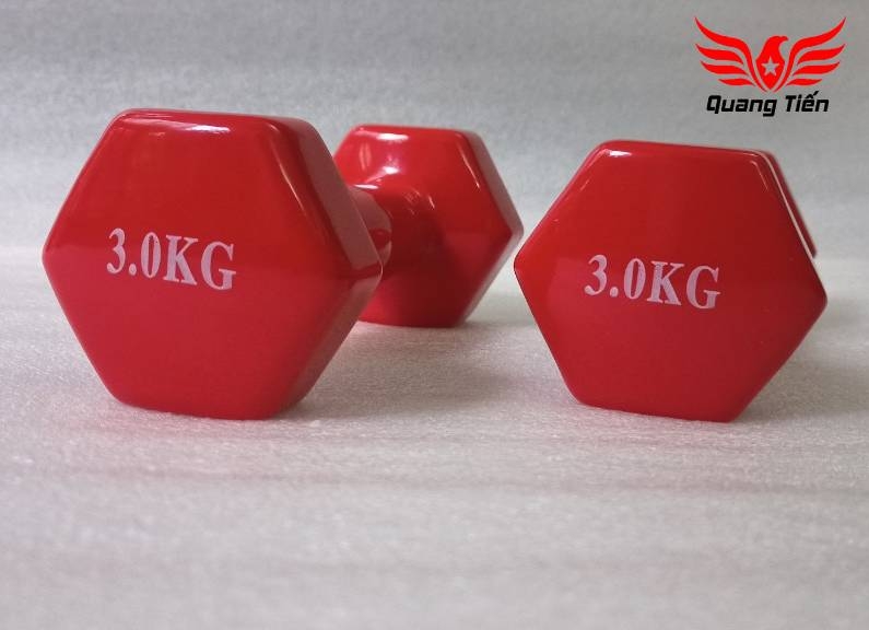 Tạ tay cao su cao cấp 1,5 kg Đỏ (giá 1 chiếc)