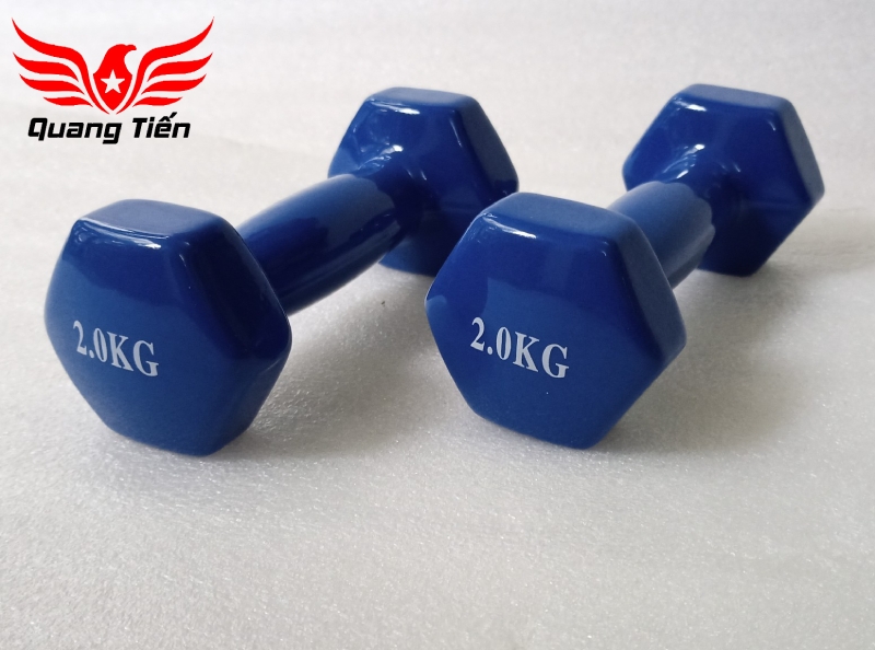 Tạ tay cao su cao cấp 2 kg xanh (giá 1 chiếc)