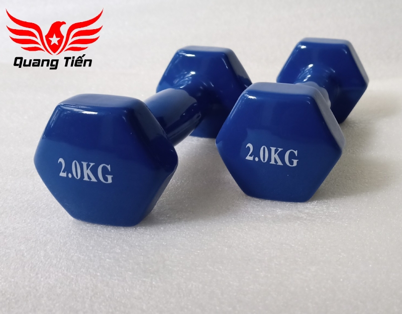 Tạ tay cao su cao cấp 2 kg xanh (giá 1 chiếc)