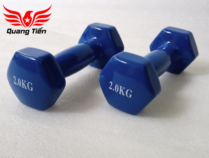 Tạ tay cao su cao cấp 2 kg xanh (giá 1 chiếc)