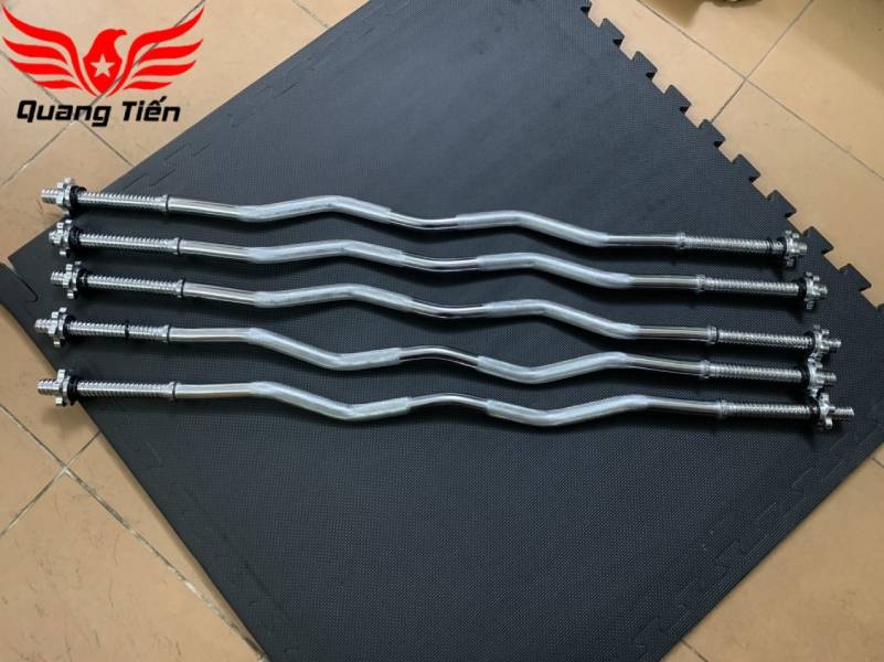 Đòn tạ chữ Z phi 27 mạ crom hàng nhập khẩu siêu đẹp (ốc có chốt) QT-304