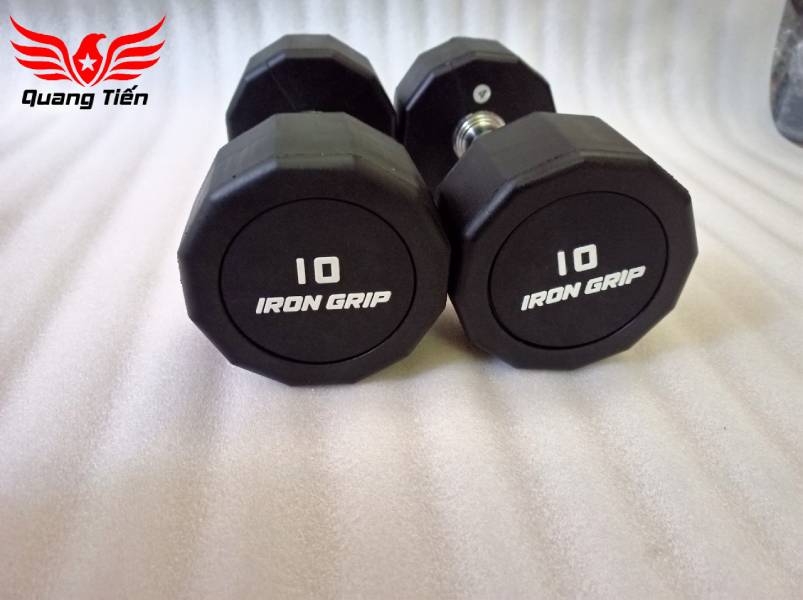 Tạ tay bọc cao su Iron Grip 10 kg (1 chiếc)