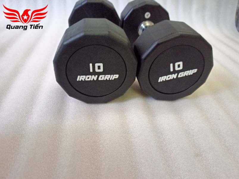 Tạ tay bọc cao su Iron Grip 10 kg (1 chiếc)