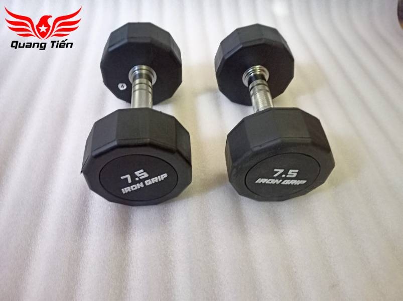 Tạ tay bọc cao su Iron Grip 10 kg (1 chiếc)
