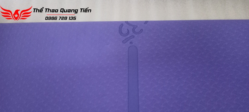 Thảm tập Yoga cao cấp định tuyến nhập khẩu 6 li 2 lớp chính hãng màu tím nhạt
