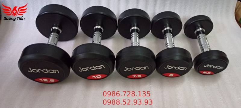 Tạ tay JORDAN cao su cao cấp chính hãng 2,5 kg nhập khẩu QT21 ( giá 1 chiếc )
