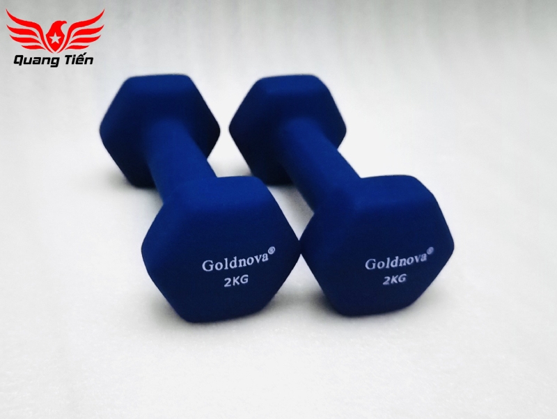 Tạ tay thép bọc su chất liệu nhung gai cao cấp Goldnova (giá 1 chiếc)