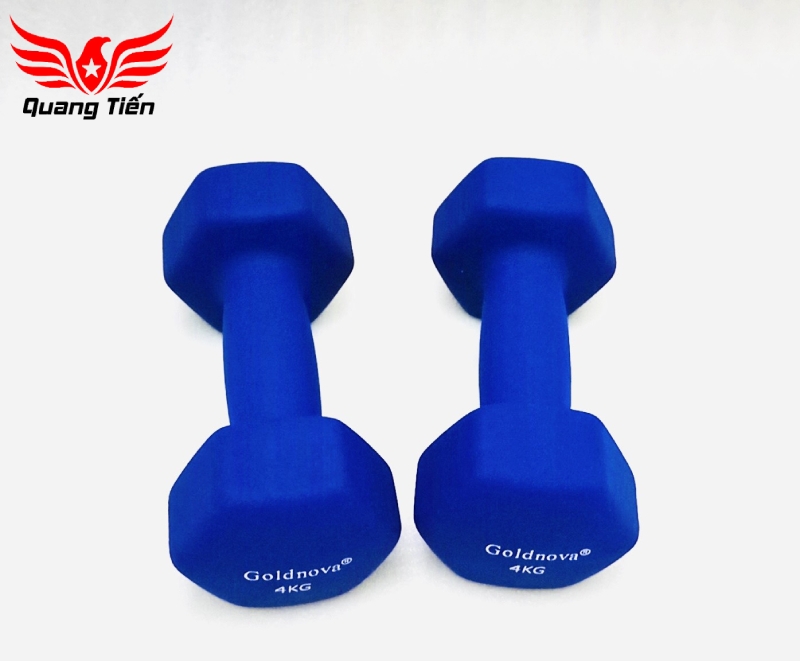Tạ tay thép bọc su chất liệu nhung gai cao cấp Goldnova 6kg (giá 1 chiếc)