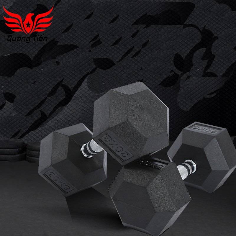 Tạ tay cao su lục giác cao cấp Iron Bull 15kg nhập khẩu ( giá 1 quả )