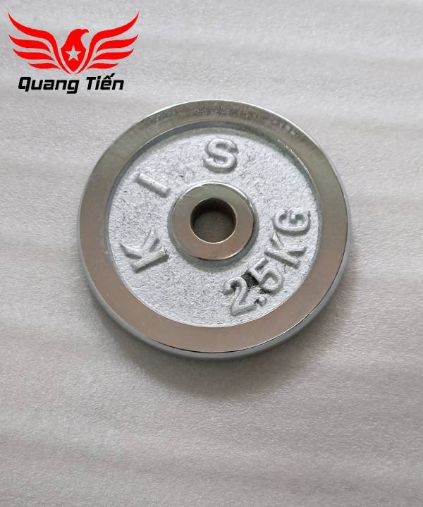 Tạ bánh đĩa sắt nhập khẩu siêu đẹp mạ inox 0,5kg