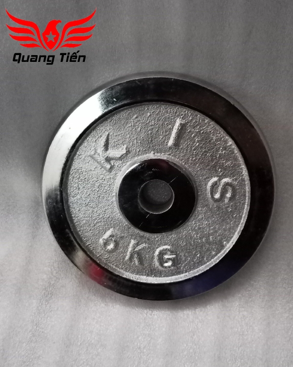 Tạ bánh đĩa sắt nhập khẩu siêu đẹp mạ inox 5kg