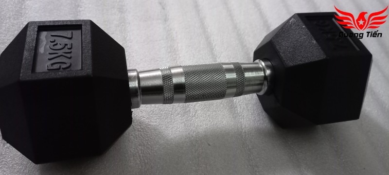 Tạ tay cao su lục giác cao cấp Iron Bull 7,5kg nhập khẩu ( giá 1 quả )