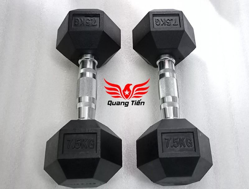 Tạ tay cao su lục giác cao cấp Iron Bull 7,5kg nhập khẩu ( giá 1 quả )