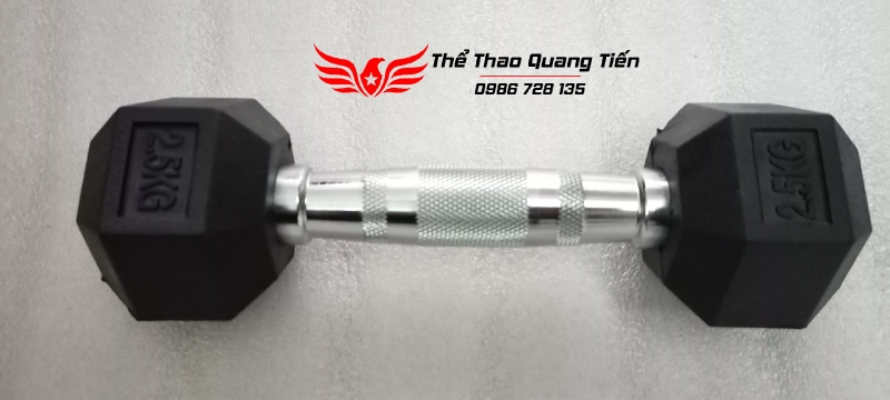 Tạ tay cao su lục giác cao cấp Iron Bull 2,5kg nhập khẩu ( giá 1 quả )
