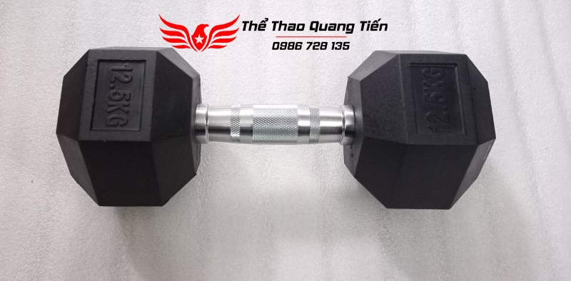 Tạ tay cao su lục giác cao cấp Iron Bull 12,5kg nhập khẩu ( giá 1 quả )