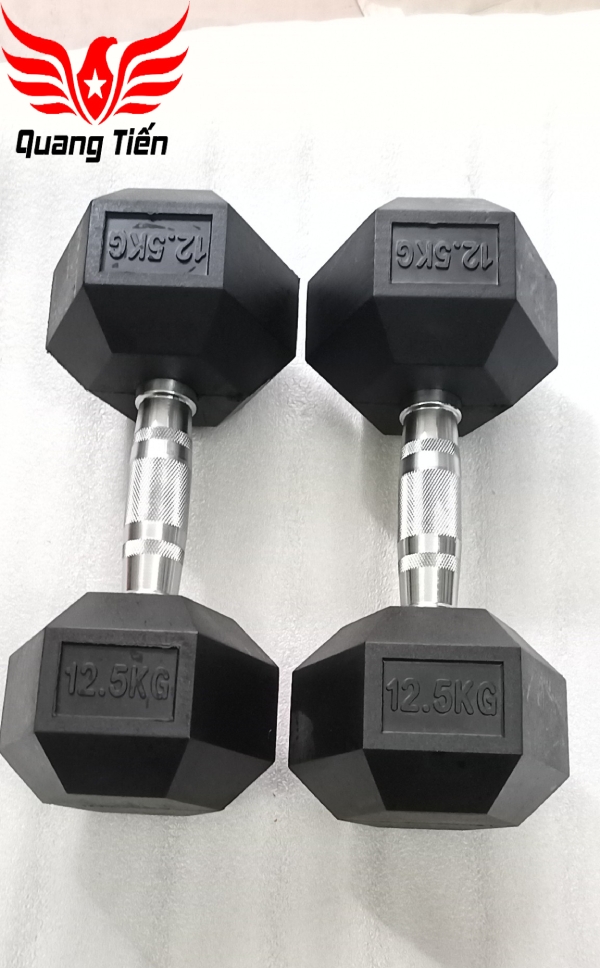 Tạ tay cao su lục giác cao cấp Iron Bull 12,5kg nhập khẩu ( giá 1 quả )