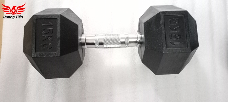 Tạ tay cao su lục giác cao cấp Iron Bull 15kg nhập khẩu ( giá 1 quả )