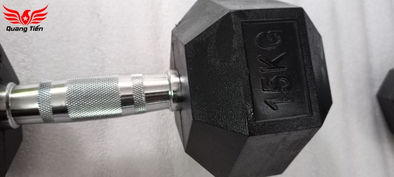 Tạ tay cao su lục giác cao cấp Iron Bull 15kg nhập khẩu ( giá 1 quả )