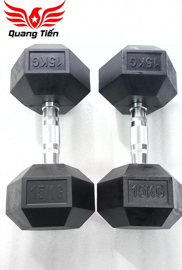 Tạ tay cao su lục giác cao cấp Iron Bull 15kg nhập khẩu ( giá 1 quả )