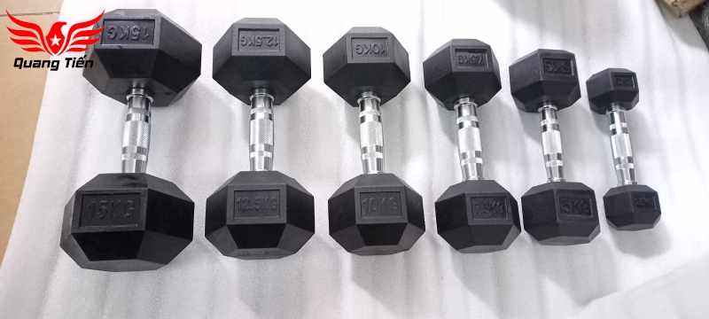 Tạ tay cao su lục giác cao cấp Iron Bull 7,5kg nhập khẩu ( giá 1 quả )