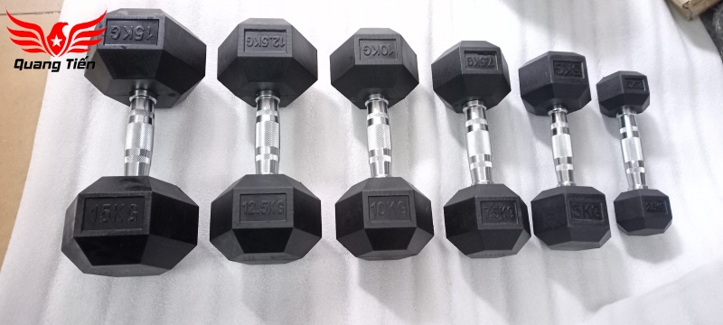 Tạ tay cao su lục giác cao cấp Iron Bull 2,5kg nhập khẩu ( giá 1 quả )