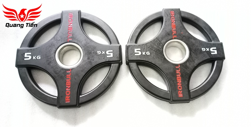 Tạ bánh đĩa cao su cao cấp Iron Bull 2.5kg nhập khẩu tem đỏ trắng chính hãng