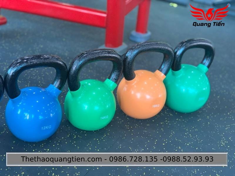 Tạ ấm - tạ bình vôi bọc cao su cao cấp 10 kg Iron Bull nhập khẩu (Giá 1 quả)