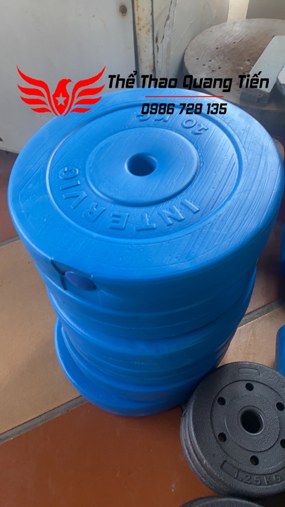 Tạ bánh đĩa nhựa giá rẻ nhất, bền đẹp nhất