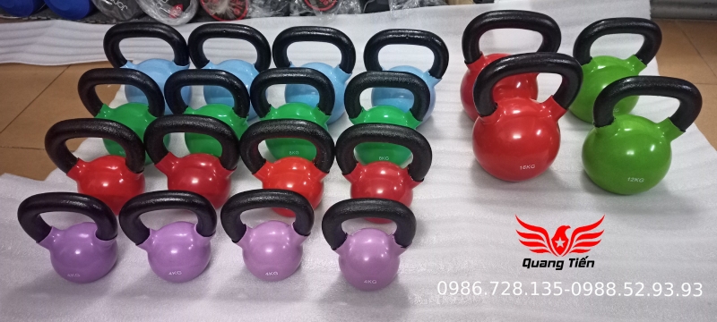 Tạ ấm - tạ bình vôi bọc cao su cao cấp 10 kg Iron Bull nhập khẩu (Giá 1 quả)