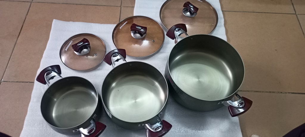 Bộ 3 Nồi Anod Sunhouse SH883, Hàng Cao Cấp, An Toàn Bền Đẹp