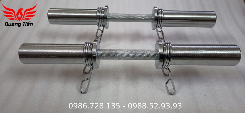 Đòn tạ tay dài 50cm phi 50 hàng nhập khẩu tặng kèm 4 kẹp  dùng cho tạ cao su QT105 (giá 1 chiếc)