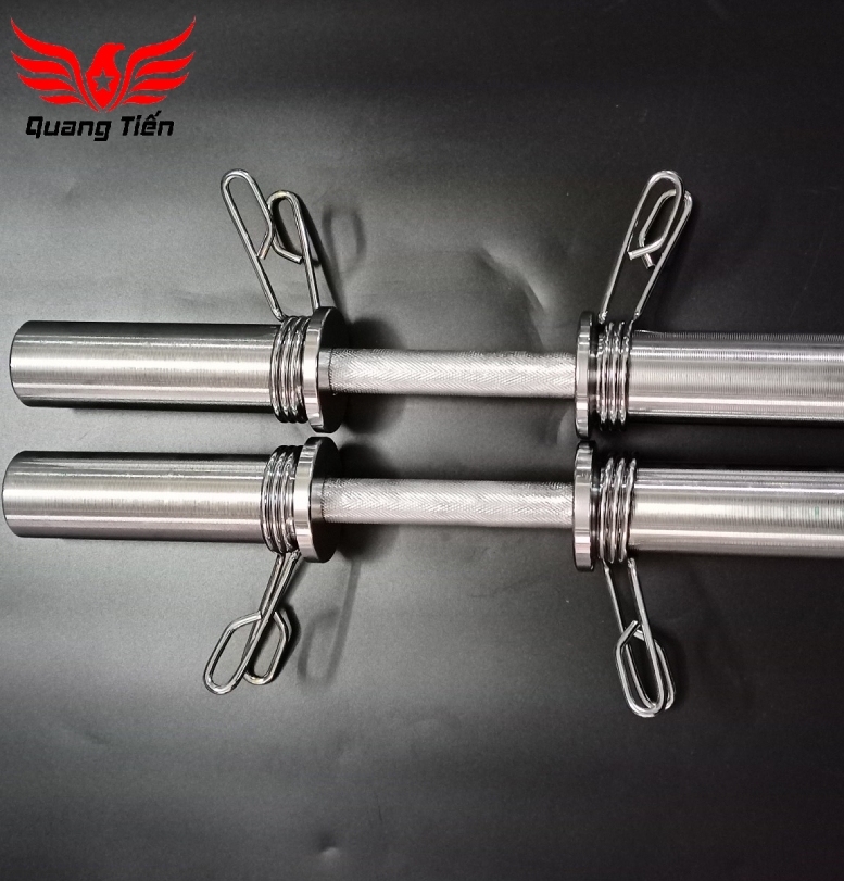 Đòn tạ tay dài 50cm phi 50 hàng nhập khẩu tặng kèm 4 kẹp  dùng cho tạ cao su QT105 (giá 1 chiếc)