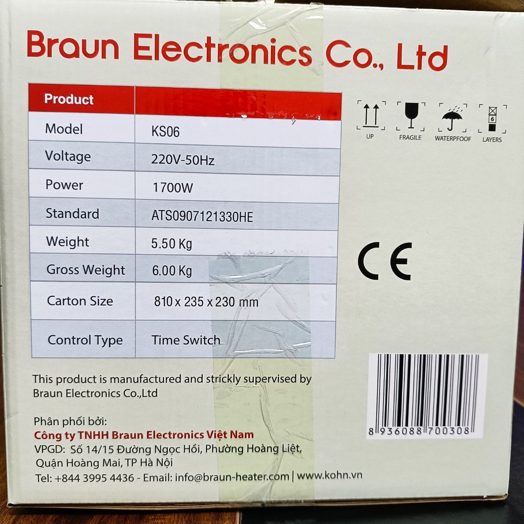 MÁY SẤY TỦ QUẦN ÁO KOHN BRAUN KS06