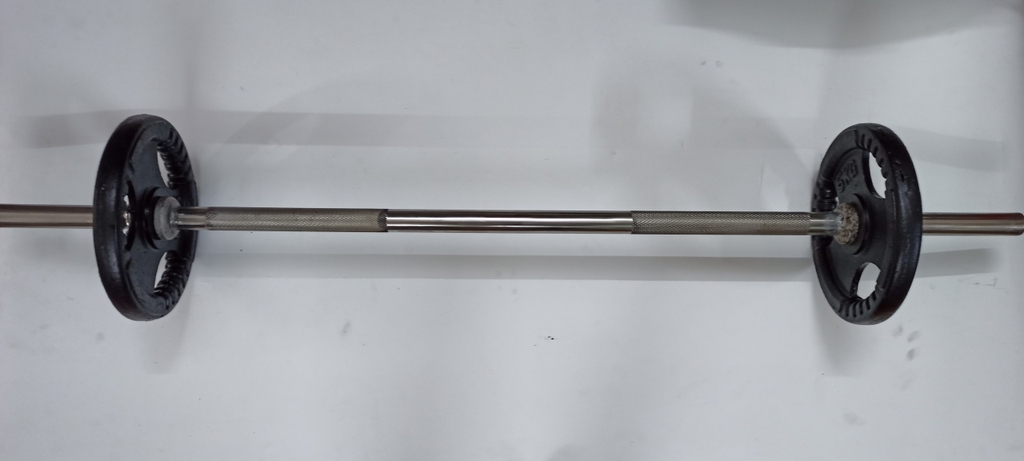 Đòn đẩy tạ inox 1,2 m phi 30 chốt kẹp (thanh lý)